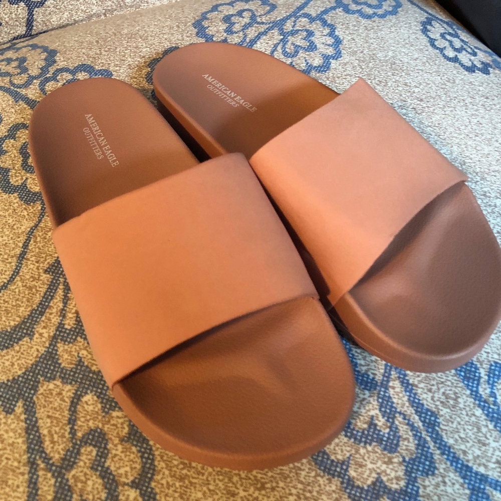 Pink American Eagle Slides